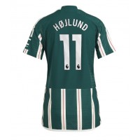 Camisa de time de futebol Manchester United Rasmus Hojlund #11 Replicas 2º Equipamento Feminina 2023-24 Manga Curta
